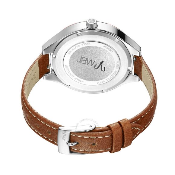 $900 MSRP/ JBW Aria Rose Diamond Dial Brown Leather Ladies Watch - Picture 9 of 9